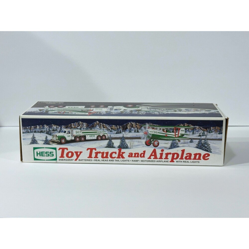 2002 Hess 18 Wheeler Truck and Airplane Toy In Original Box New